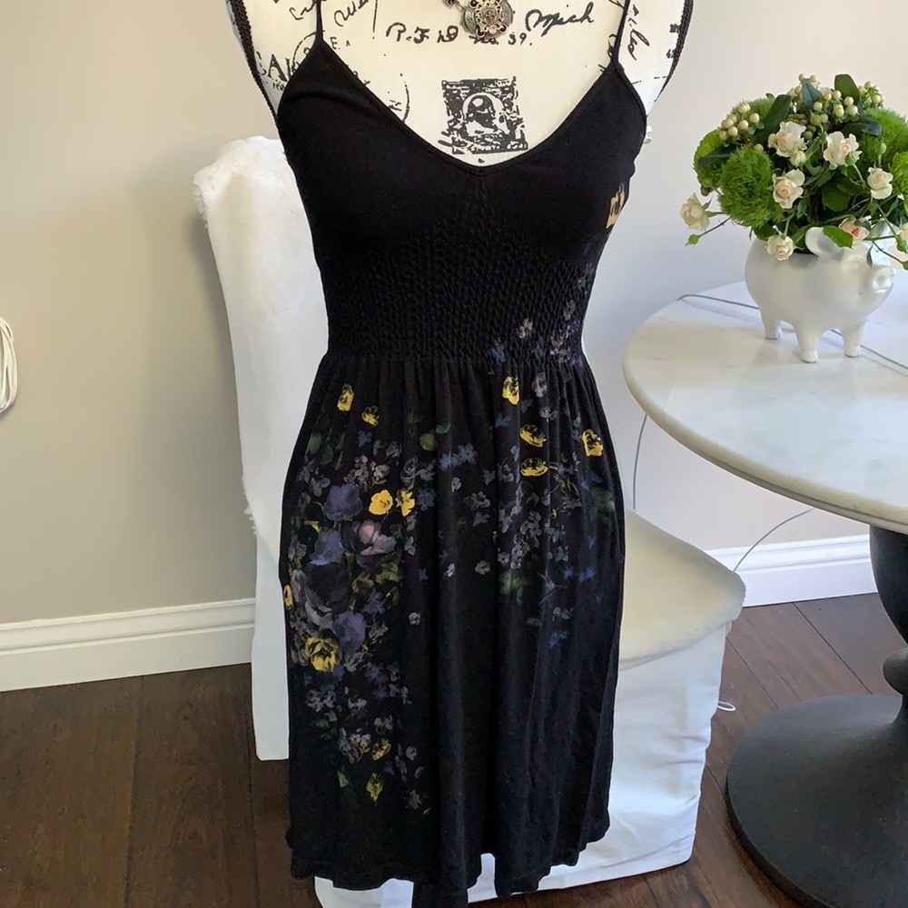 M. Rena black floral print dress - NWOT